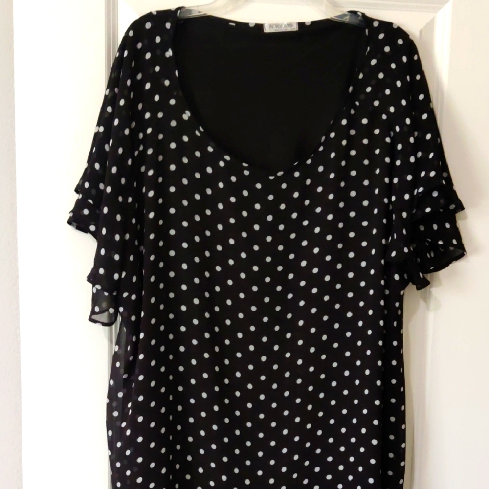 Black Polka Dot Blouse